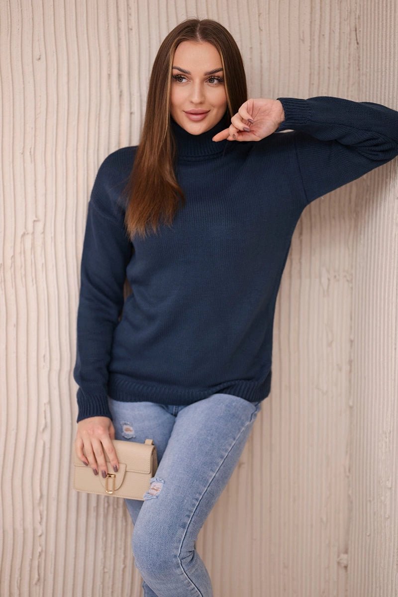 Sweater with a turtleneck 2020 - 16 / – Jeans цвет / color | Lexline Fashion
