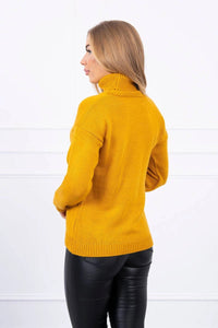 Sweater with a turtleneck 2020 - 16 / – Mustard цвет / color | Lexline Fashion