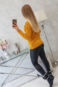 Sweater with a turtleneck 2020 - 16 / – Mustard цвет / color | Lexline Fashion