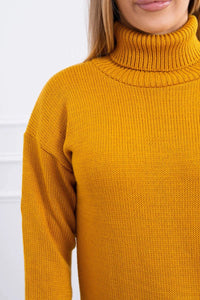 Sweater with a turtleneck 2020 - 16 / – Mustard цвет / color | Lexline Fashion