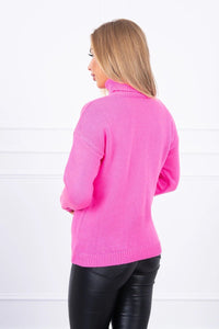 Sweater with a turtleneck 2020 - 16 / – Pink || Light цвет / color | Lexline Fashion