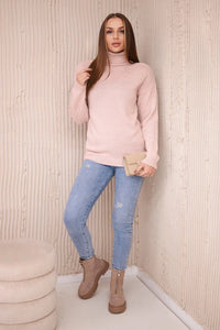 Sweater with a turtleneck 2020 - 16 / – Powder цвет / color | Lexline Fashion