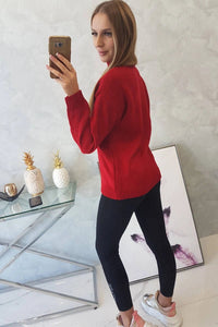 Sweater with a turtleneck 2020 - 16 / – Red цвет / color | Lexline Fashion