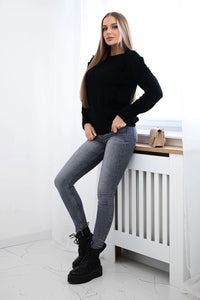 Sweater with braid weave 24 - 13 / – Black цвет / color | Lexline Fashion