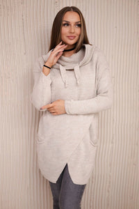 Sweater with envelope bottom 2019 - 6 / – Dark || beige цвет / color | Lexline Fashion