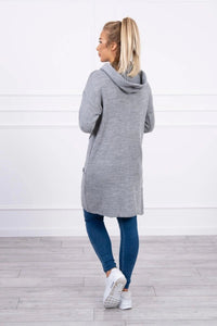 Sweater with envelope bottom 2019 - 6 / – Gray цвет / color | Lexline Fashion
