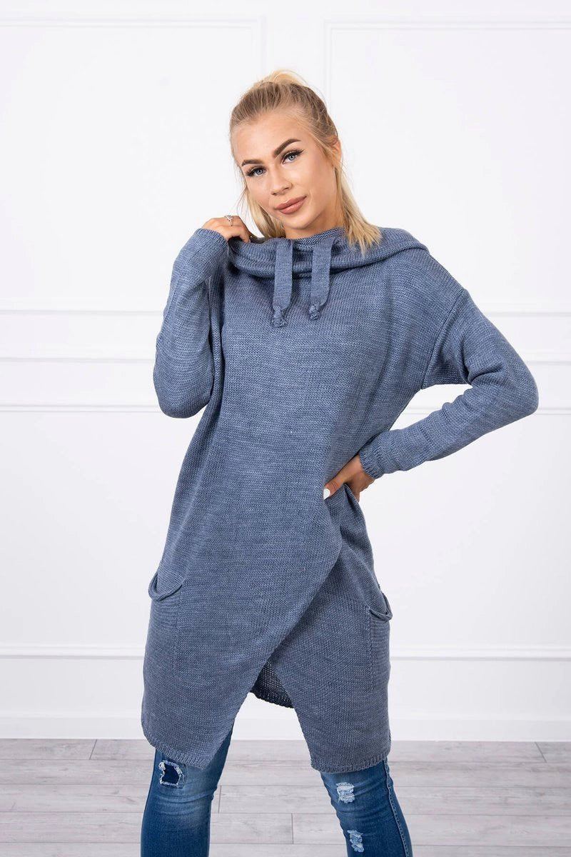 Sweater with envelope bottom 2019 - 6 / – Jeans || Light цвет / color | Lexline Fashion