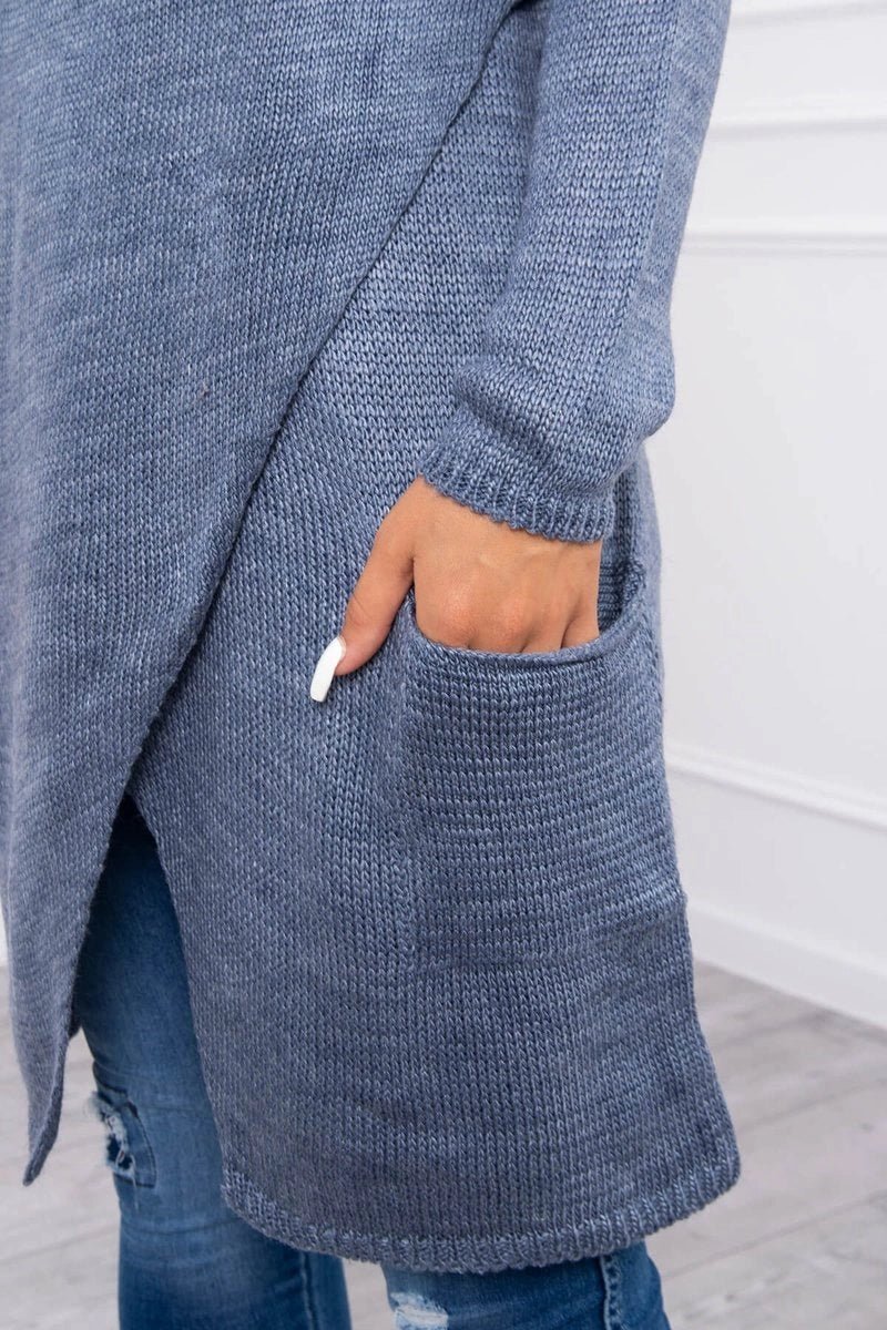 Sweater with envelope bottom 2019 - 6 / – Jeans || Light цвет / color | Lexline Fashion