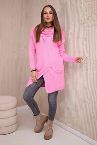 Sweater with envelope bottom 2019 - 6 / – Light || Pink цвет / color | Lexline Fashion