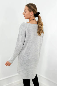 Sweater with necklace IT - 6 / – Gray цвет / color | Lexline Fashion