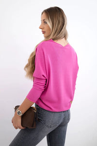 Sweater with the inscription Fantastic ART19792 / – Pink цвет / color | Lexline Fashion