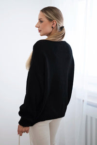 Sweater with ties IT - 49 / – Black цвет / color | Lexline Fashion