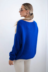 Sweater with ties IT - 49 / – Blue cornflower цвет / color | Lexline Fashion