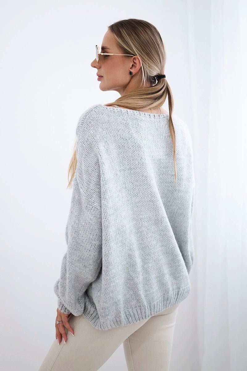 Sweater with ties IT - 49 / – Gray цвет / color | Lexline Fashion