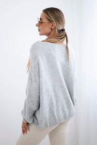 Sweater with ties IT - 49 / – Gray цвет / color | Lexline Fashion