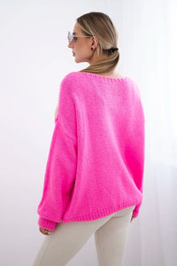 Sweater with ties IT - 49 / – Pink цвет / color | Lexline Fashion