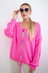 Sweater with ties IT - 49 / – Pink цвет / color | Lexline Fashion