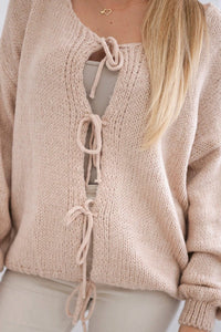 Sweater with ties IT - 49 / – Powder цвет / color | Lexline Fashion