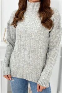 Sweater with turtleneck 24 - 9 / – Gray цвет / color | Lexline Fashion