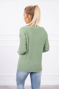 Sweater with V neckline 2019 - 11 / – Mint || Dark цвет / color | Lexline Fashion