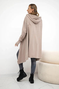 Sweatshirt flared at the bottom 9385 / – Beige цвет / color | Lexline Fashion