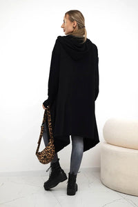 Sweatshirt flared at the bottom 9385 / – Black цвет / color | Lexline Fashion