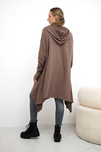 Sweatshirt flared at the bottom 9385 / – Mocca цвет / color | Lexline Fashion