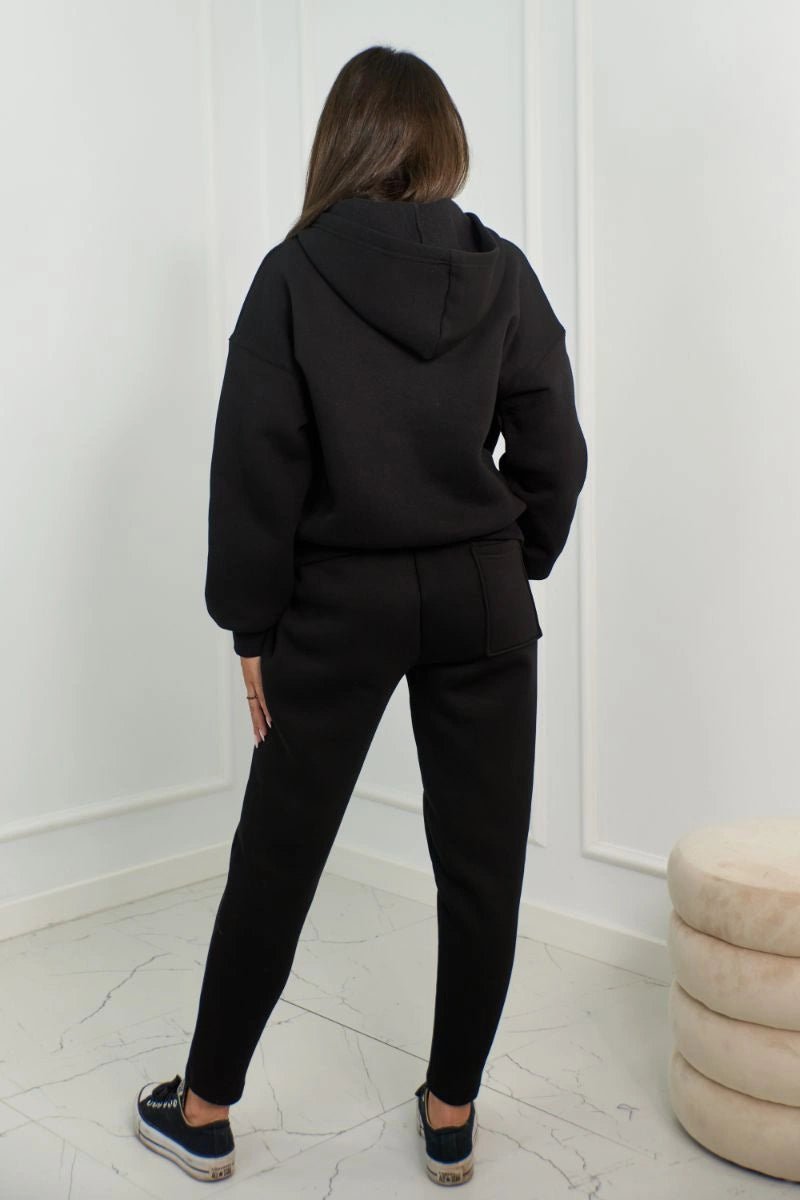 Sweatshirt + pants 9577 / – Black цвет / color | Lexline Fashion