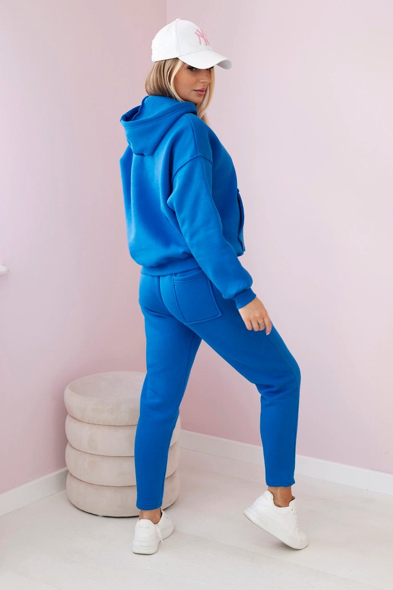 Sweatshirt + pants 9577 / – Blue cornflower цвет / color | Lexline Fashion
