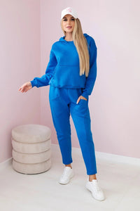 Sweatshirt + pants 9577 / – Blue cornflower цвет / color | Lexline Fashion