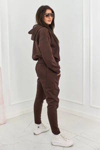 Sweatshirt + pants 9577 / – Brown цвет / color | Lexline Fashion