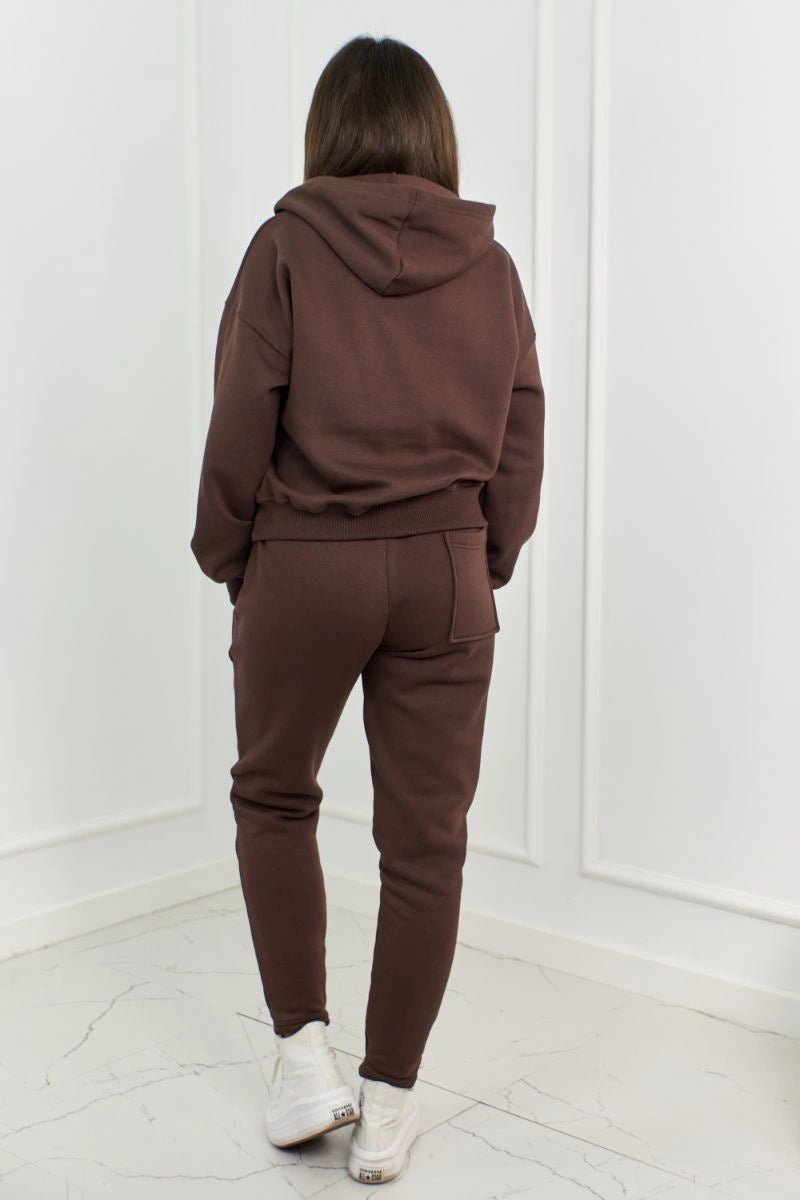 Sweatshirt + pants 9577 / – Brown цвет / color | Lexline Fashion