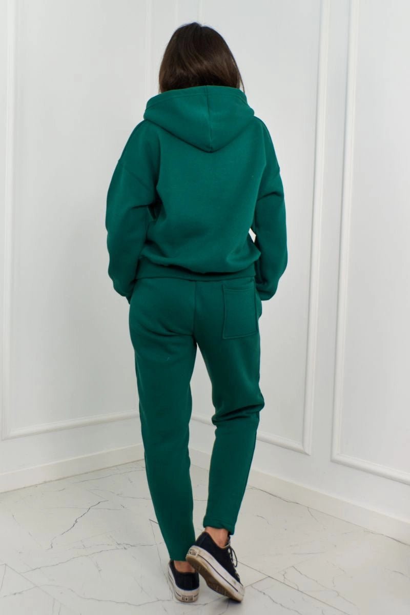Sweatshirt + pants 9577 / – Green || Dark цвет / color | Lexline Fashion