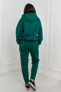 Sweatshirt + pants 9577 / – Green || Dark цвет / color | Lexline Fashion
