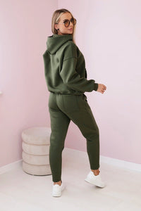 Sweatshirt + pants 9577 / – Khaki цвет / color | Lexline Fashion