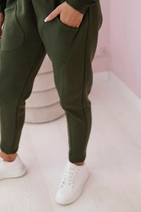 Sweatshirt + pants 9577 / – Khaki цвет / color | Lexline Fashion