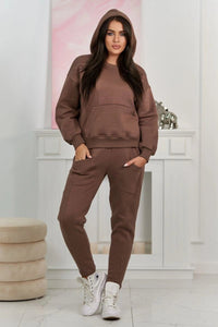 Sweatshirt + pants 9577 / – Mocca цвет / color | Lexline Fashion