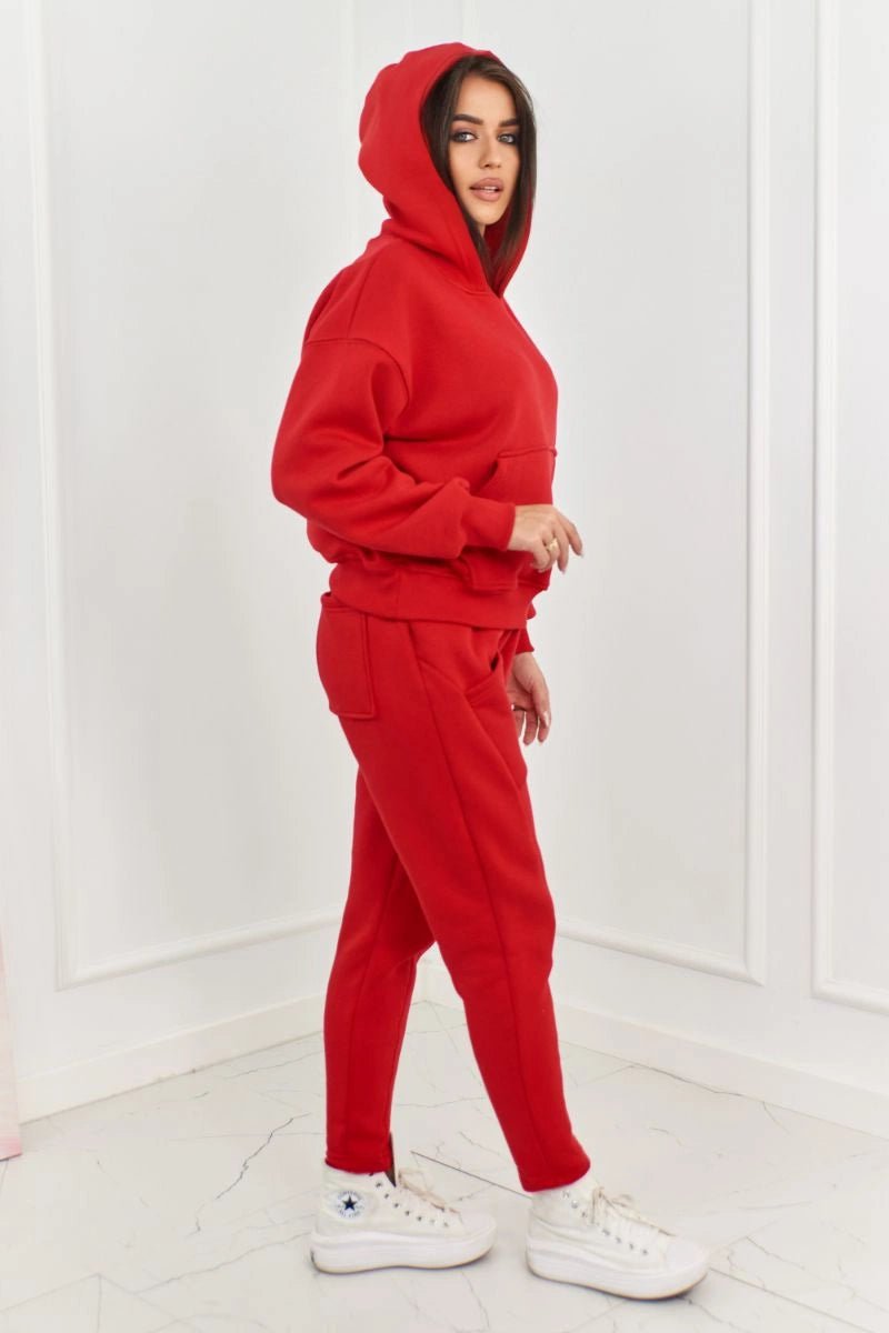 Sweatshirt + pants 9577 / – Red цвет / color | Lexline Fashion