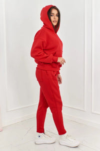 Sweatshirt + pants 9577 / – Red цвет / color | Lexline Fashion