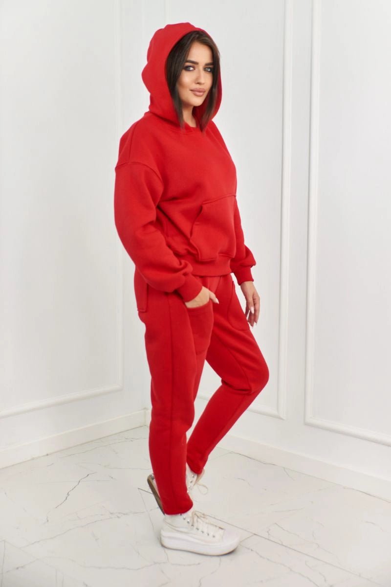 Sweatshirt + pants 9577 / – Red цвет / color | Lexline Fashion