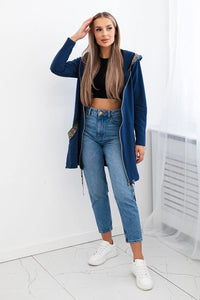 Sweatshirt with a decorative tape 9320 / – Jeans цвет / color | Lexline Fashion