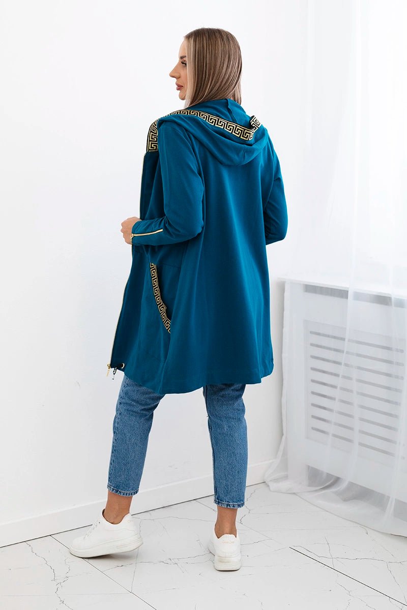 Sweatshirt with a decorative tape 9320 / – Marine цвет / color | Lexline Fashion