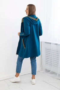 Sweatshirt with a decorative tape 9320 / – Marine цвет / color | Lexline Fashion