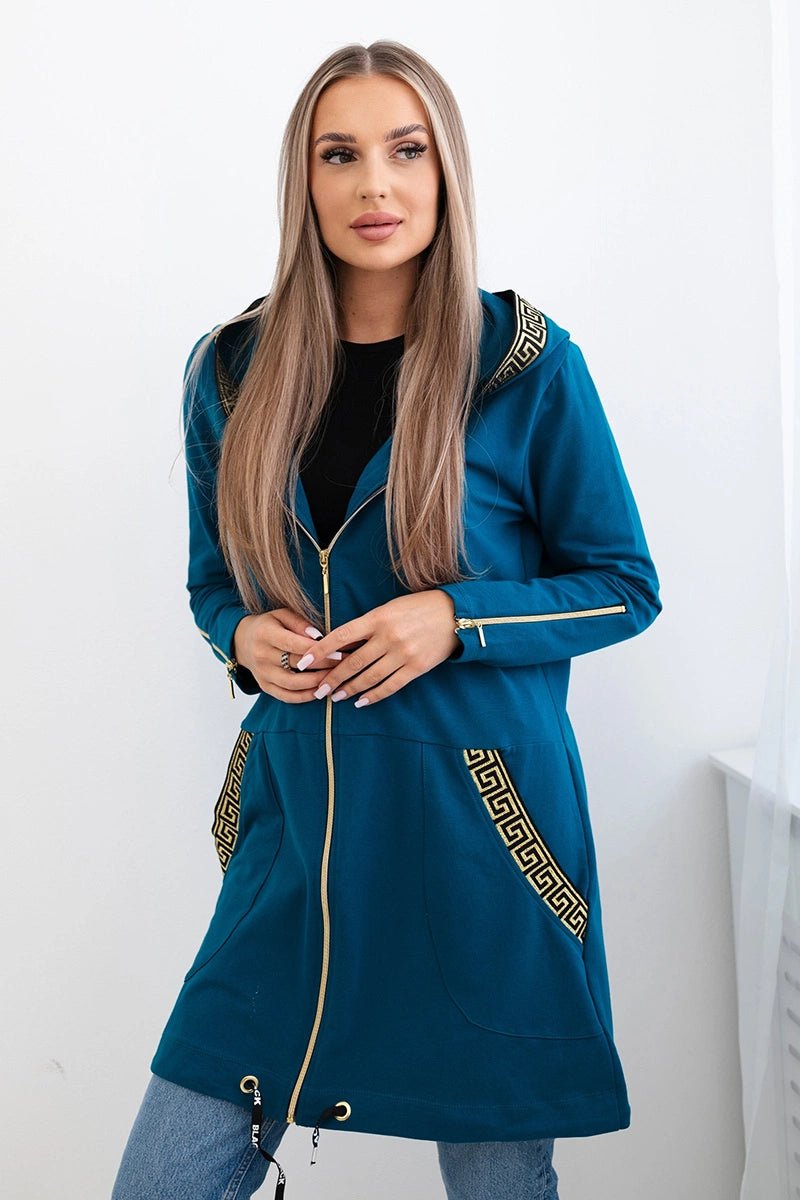 Sweatshirt with a decorative tape 9320 / – Marine цвет / color | Lexline Fashion