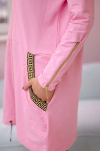 Sweatshirt with a decorative tape 9320 / – Pink || Light цвет / color | Lexline Fashion