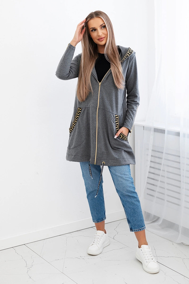 Sweatshirt with a decorative tape 9320