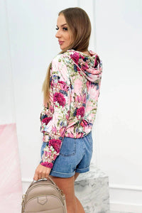 Sweatshirt with a hood 68638 / – Ecru цвет / color | Lexline Fashion