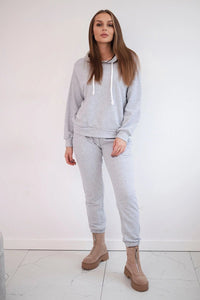 Sweatshirt with a hood + pants 9361 / – Gray цвет / color | Lexline Fashion