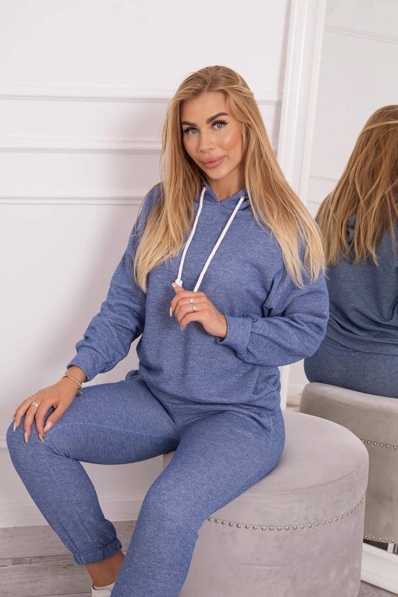Sweatshirt with a hood + pants 9361 / – Jeans цвет / color | Lexline Fashion