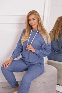 Sweatshirt with a hood + pants 9361 / – Jeans цвет / color | Lexline Fashion